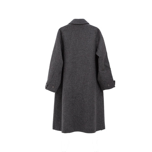 YMC Tyrell Trench Coat Grey Melange P0ZAA 198908130223 Back Degliuberti